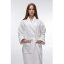 Халат унісекс Туреччина Premium Велюр Cloud White 450 г/м2 Розміри: S, M, L, XL, XXL, XXXL, 4XL, 5XL
