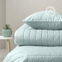 Покрывало на кровать Luxury style 240*260 см м'ята/св.сірий