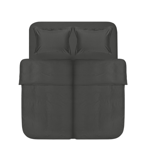 Постільна білизна сатин premium Lotus Home - Dakota Modern антрацит сімейний
