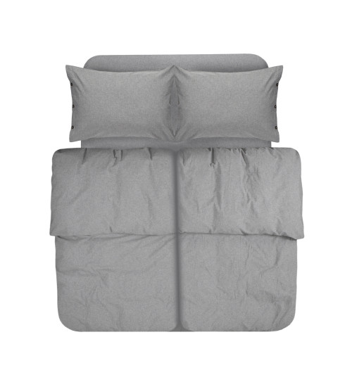 Постільна білизна Lotus Home Washed cotton - Solid antracite сімейний Постільна білизна Lotus Home Washed cotton - Solid antracite сімейний