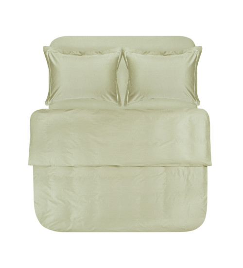Постільна білизна сатин premium Lotus Home - Dakota New оливковий євро