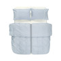 Постільна білизна Lotus Home - Premium Percale Stripe блакитний сімейний