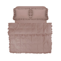 Постільна білизна Lotus Home Washed cotton - Kansas fly пудровий євро