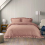 Постільна білизна Lotus Home Washed cotton - Kansas fly пудровий євро