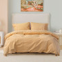 Постільна білизна Lotus Home - Premium Percale Stripe жовтогарячий сімейний