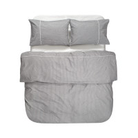 Постільна білизна Lotus Home - Premium Stripe антрацит євро