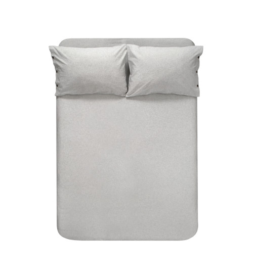 Простирадло з наволочками Lotus Home Washed Cotton - Light antracite 270*270
