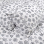 Постільна білизна Lotus Home Фланель - Snowflake білий/сірий полуторний