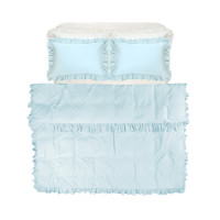 Постільна білизна Lotus Home Washed cotton - Kansas fly plus ментоловий євро