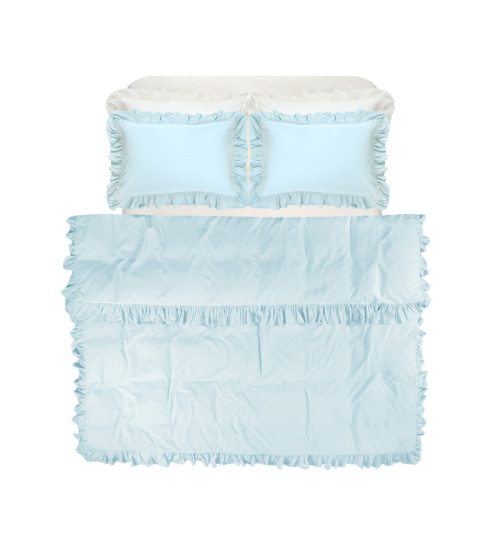 Постільна білизна Lotus Home Washed cotton - Kansas fly plus ментоловий євро Постільна білизна Lotus Home Washed cotton - Kansas fly plus ментоловий євро