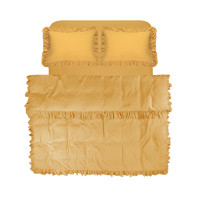 Постільна білизна Lotus Home Washed cotton - Kansas fly гірчичний євро