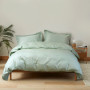 Постільна білизна сатин premium Lotus Home - Dakota Modern ментоловий сімейний