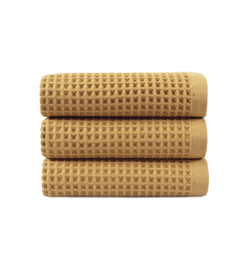 Рушник вафельний Waffle Турція mustard гірчичний 70*140