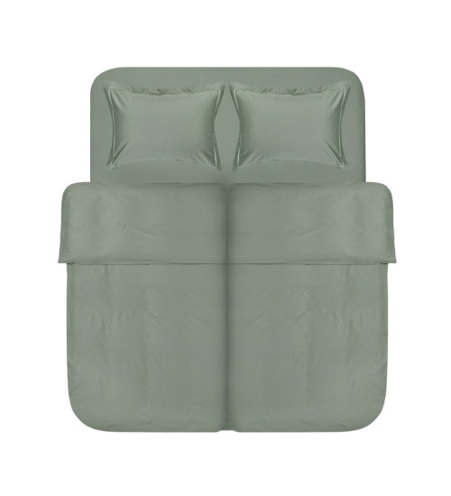 Постільна білизна сатин premium Lotus Home - Dakota Modern оливковий сімейний