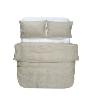 Постільна білизна Lotus Home - Premium Percale Stripe хакі євро