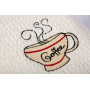 Полотенце кухонное Lotus вышивка - Cup Coffee крем 40*60