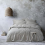 Постільна білизна Lotus Home Washed cotton - Solid light antracite євро