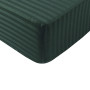 Простирадло Iris Home Готель - Сатин Страйп 1*1 смарагд 160*200*25 на резинці