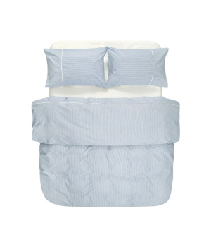 Постільна білизна Lotus Home - Premium Percale Stripe блакитний євро