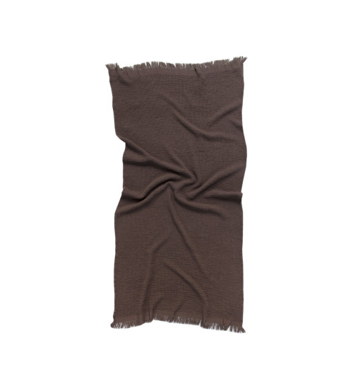 Рушник Lotus Home - Rius dark brown темно-коричневий 90*170