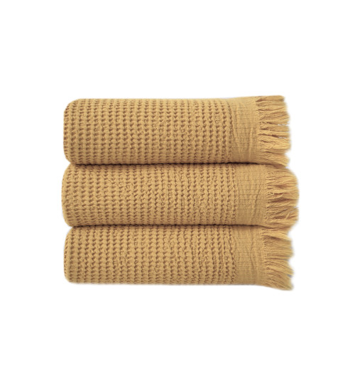 Набір рушників Premium Waffle - mustard гірчичний 35*50 (3 од.)