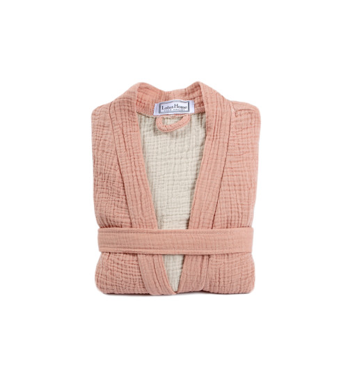 Халат Lotus Home - Motty muslin пудровый S/M
