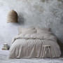 Постільна білизна Lotus Home Washed cotton - Solid kahve-bej сімейний