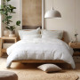 Постільна білизна сатин 210ТС Lotus Home - Brista молочний сімейний (160*200+30см)