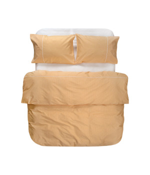 Постільна білизна Lotus Home - Premium Percale Stripe жовтогарячий євро