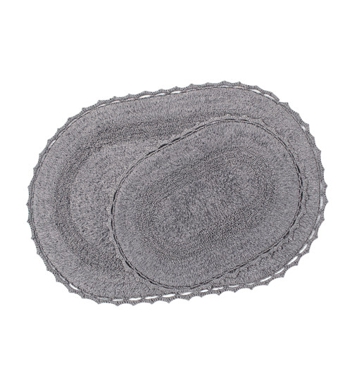 Набор ковриков Irya - Vermont gri серый 60*90+40*60