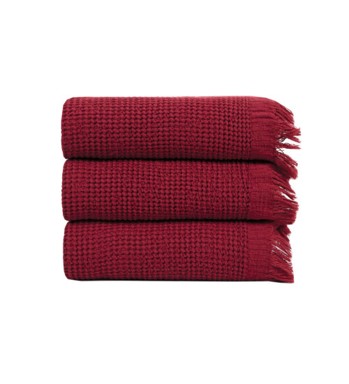 Набір рушників Premium Waffle - red червоний 35*50 (3 од.)
