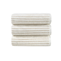 Рушник Lotus Home Готель Premium - Microcotton Stripe Ecru-Kahve 90*150 550 г/м²