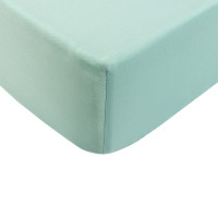 Простынь Iris Home Отель - Сатин Классик ментоловый 180*200*25 на резинке