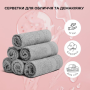Рушник махровий OrganicSoft Premium 30*30 550 г/м2 Світло-сірий