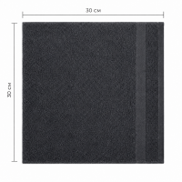 Рушник махровий OrganicSoft Premium 30*30 550 г/м2 Антрацит