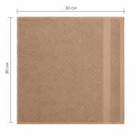 Рушник махровий OrganicSoft Premium 30*30 550 г/м2 Бежевий