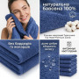Набір рушників махрових Natural Soft Premium 50*90+70*140 550 г/м2 Блакитний