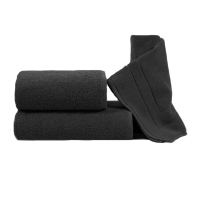 Набір черних рушників Туреччина Black 500 г/м² 50*90+70*140+50*70 см